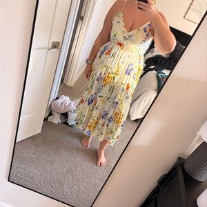 Astr Multicolor Smocked Dress